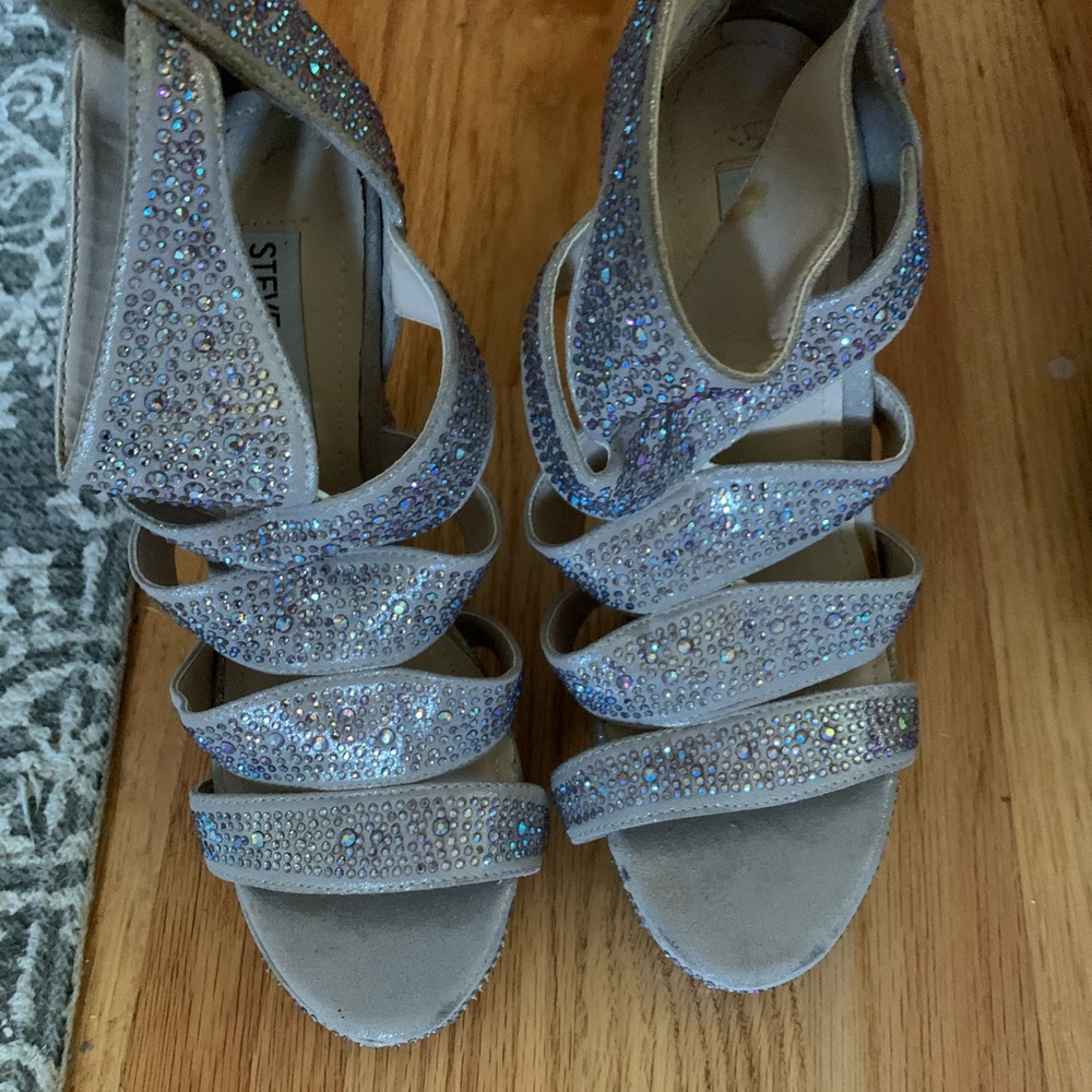 Steve Madden cage stone encrusted sandal